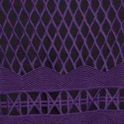 Pre Owned Self-Portrait Purple Cut Out Lace Midi Skirt M