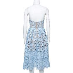 مملوكة مسبقًا Self-Portrait Sky Blue Lace Azaelea Midi Dress S