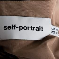 Pre Owned فستان سيلف بورتريه أوريلا حلقات أسود بطيات مقاس S