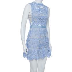 مملوكة مسبقًا فستان سيلف بورتريت قصير واسع دانتيل غوبير بنفسجي مقاس وسط (ميديوم)