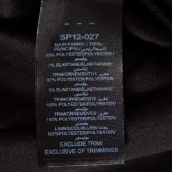 Pre Owned Self-Portrait Black Sequin & Bead Embellished Knit Sleeveless Cropped Jumpsuit S