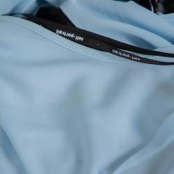 مملوكة مسبقًا فستان سيلف بورتريت فلورنتين طباقات مطرز مورد ماكسي أزرق مقاس وسط (ميديوم) 