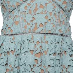 مملوكة مسبقًا فستان سيلف بورتريت ميدي أزيليا دانتيل غيوبير أخضر مينت مقاس متوسط