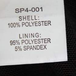 Pre Owned Self-Portrait Black Mesh Overlay Detail Flared Dress S