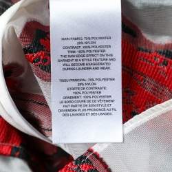 Pre Owned Self Portrait Floral Organza Cold Shoulder Detail Ruffled Top S