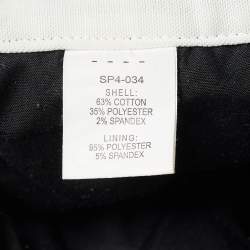 Pre Owned Self-Portrait Monochrome Cotton Mixed Sleeveless Jumpsuit M