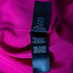 Self-Portrait Fuchsia Chiffon Ruffled Detailed Midi Dress S