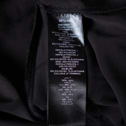 Pre Owned Self-Portrait Black Guipure Lace Hall Mini Dress M