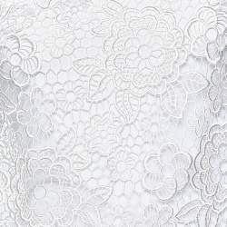 Pre Owned توب سيلف - بورتريه دانتيل أبيض مكشكش مقاس متوسط - ميديوم