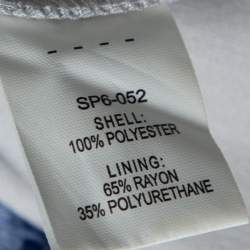 Pre Owned فستان سيلف بورتريت دانتيل غوبير أزرق واسع قصير مقاس صغير (سمول)