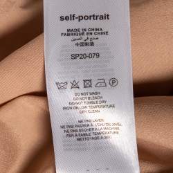 Pre Owned Self-Portrait Blue Guipure Lace Short Sleeve Dress M