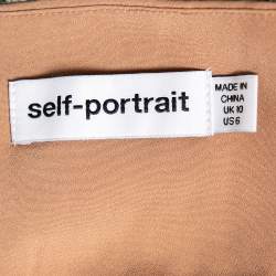 Pre Owned Self-Portrait Pistachio Green Guipure Lace Midi Dress M