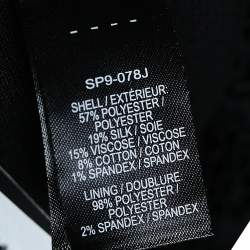 Pre Owned Self-Portrait Black & White Lace Bodice Bell Sleeve Jumpsuit M