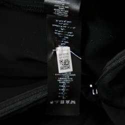 Pre Owned Self-Portrait Black Crepe Lace Trimmed Peplum Pleated Detail Jumpsuit S