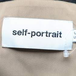 Pre Owned Self-Portrait Black Lace & Crepe Jumpsuit M