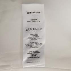 Pre Owned Self-Portrait White Taffeta Ruched One-Shoulder Top M 