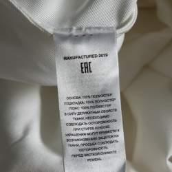 Pre Owned Self-Portrait White Off Shoulder Belted Ottoman Top M