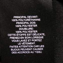 Pre Owned Self-Portrait Black Faux Leather Ruffled Mini Skirt M