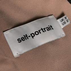 Pre Owned Self-Portrait Black Guipure Lace & Knit Short Sleeve Jumpsuit S