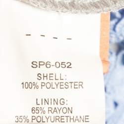 Pre Owned فستان ميني سيلف بورتريت دانتيل جوبير أزرق واسع مقاس وسط - ميديوم