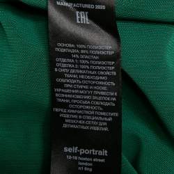 Self-Portrait Green Mesh Azalea Lace Midi Dress S
