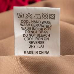 مملوكة مسبقًا Self-Portrait Red Guipure Lace Panelled Mini Dress S