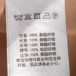 Pre Owned Self-Portrait Pink Guipure Lace Mini Dress S