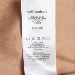 Pre Owned Self-Portrait Pink Guipure Lace Mini Dress S