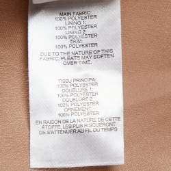 Pre Owned Self-Portrait White Polka-Dot Chiffon Pleated Midi Dress S