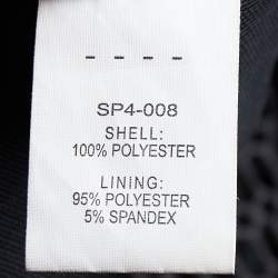 Pre Owned Self-Portrait Black Textured Fringed Detail Sleeveless Dress S