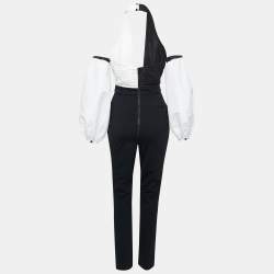 Self-Portrait Monochrome Cross Front Neck Jumpsuit S