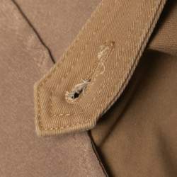 Pre Owned Self-Portrait Brown Cotton Asymmetric Ruffled Skirt M