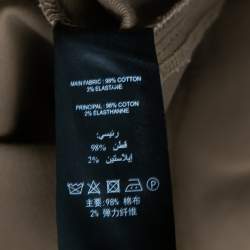 Pre Owned Self-Portrait Brown Cotton Asymmetric Ruffled Skirt M