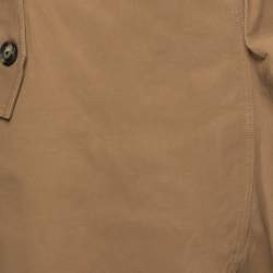 Pre Owned Self-Portrait Brown Cotton Asymmetric Ruffled Skirt M