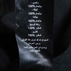 Pre Owned Self-Portrait Black Crochet Overlay Short Sleeve Mini Dress S