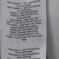 Pre Owned Self-Portrait Navy Blue & White Lace & Pleated Chiffon Midi Dress M