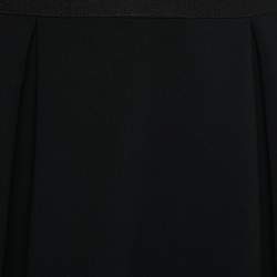 Pre Owned Self-Portrait Black Guipure Lace & Crepe Long Sleeve Midi Dress M