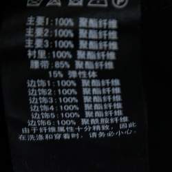 Pre Owned Self-Portrait Black Guipure Lace & Crepe Long Sleeve Midi Dress M