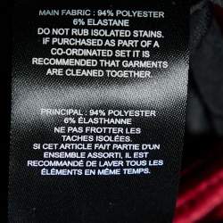 Pre Owned Self-Portrait Burgundy Velvet Ruffled Mini Skirt S