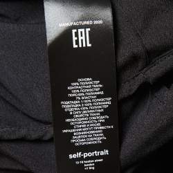 Pre Owned Self-Portrait Black Sequined Tulle Tiered Midi Dress M