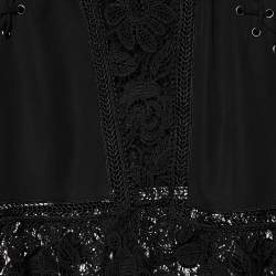 Self-Portrait Black Lace & Chiffon Top M