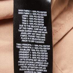 Pre Owned Self-Portrait Dark Pink Guipure Lace Ruffle Detail Midi Dress M