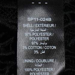 Pre Owned Self-Portrait Black Floral Lace Asymmetrical Midi Dress S