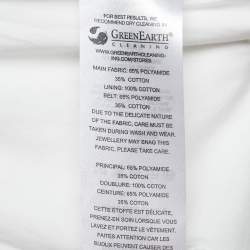 Pre Owned Self-Portrait White Cotton Blend Lace Belted Paperbag Shorts S