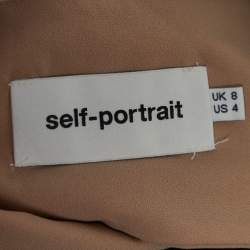 Pre Owned Self-Portrait Black/White Lace Mini Dress S