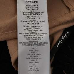 Pre Owned Self-Portrait Black/White Lace Mini Dress S