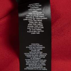 Pre Owned Self-Portrait Red Chiffon Pleated Mini Dress S