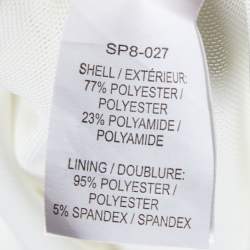 Pre Owned Self-Portrait White Sculptured Tear Drop Peplum Dress M