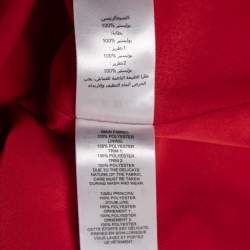 Pre Owned Self-Portrait Red Floral Printed Crepe Ruffled Mini Dress M