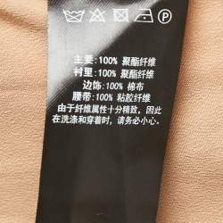 Pre Owned Self-Portrait Navy Blue/White Knit Tiered One Shouldered Midi Dress M